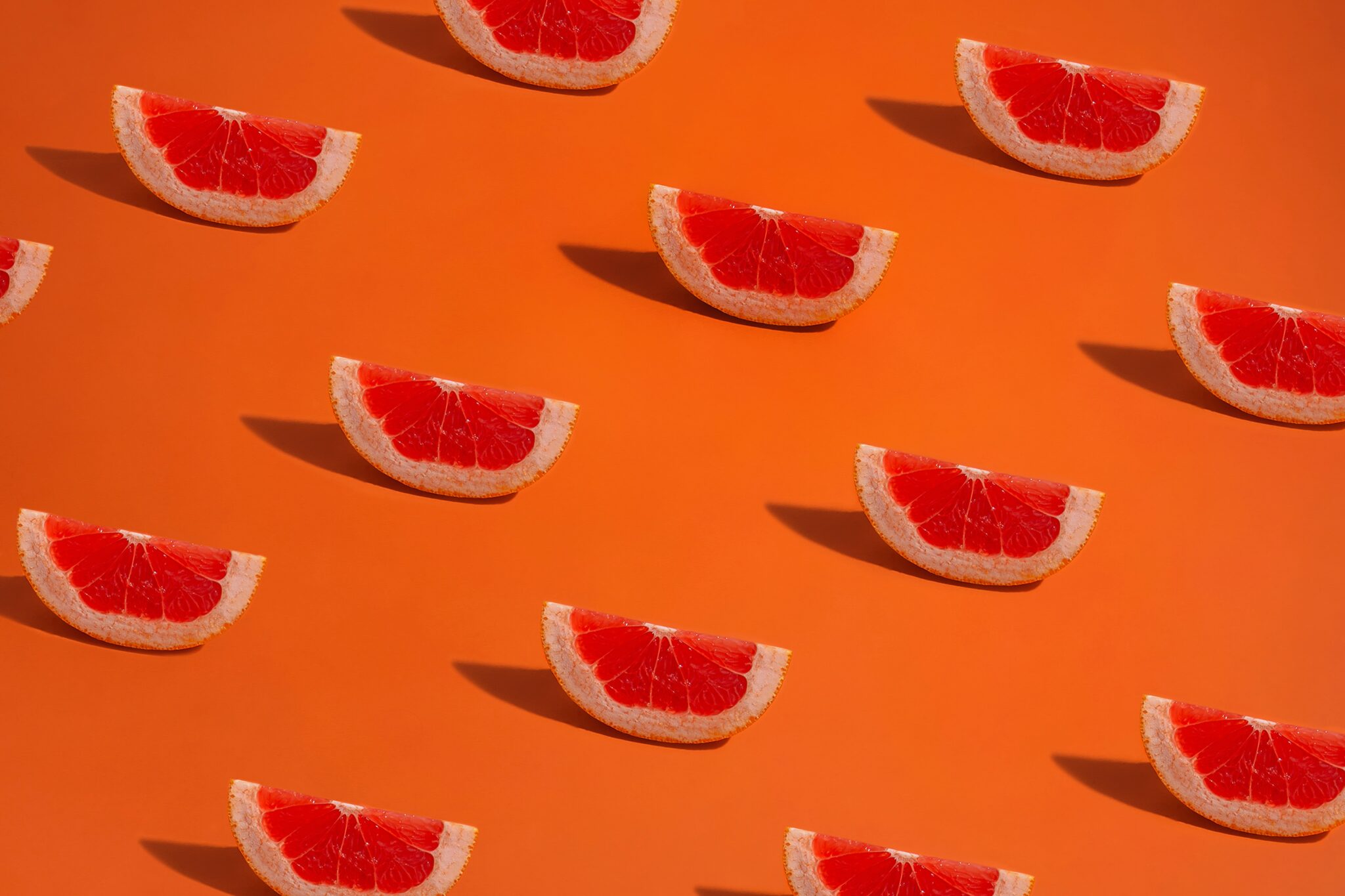 Grapefruit Pattern Orange ©Estúdio Bloom