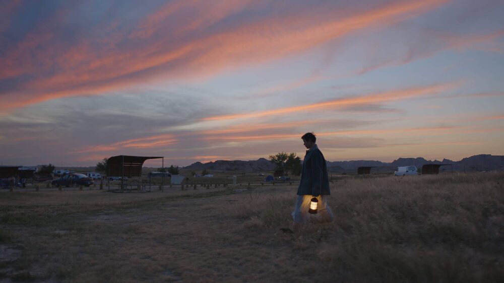 Frances McDormand au coucher du soleil