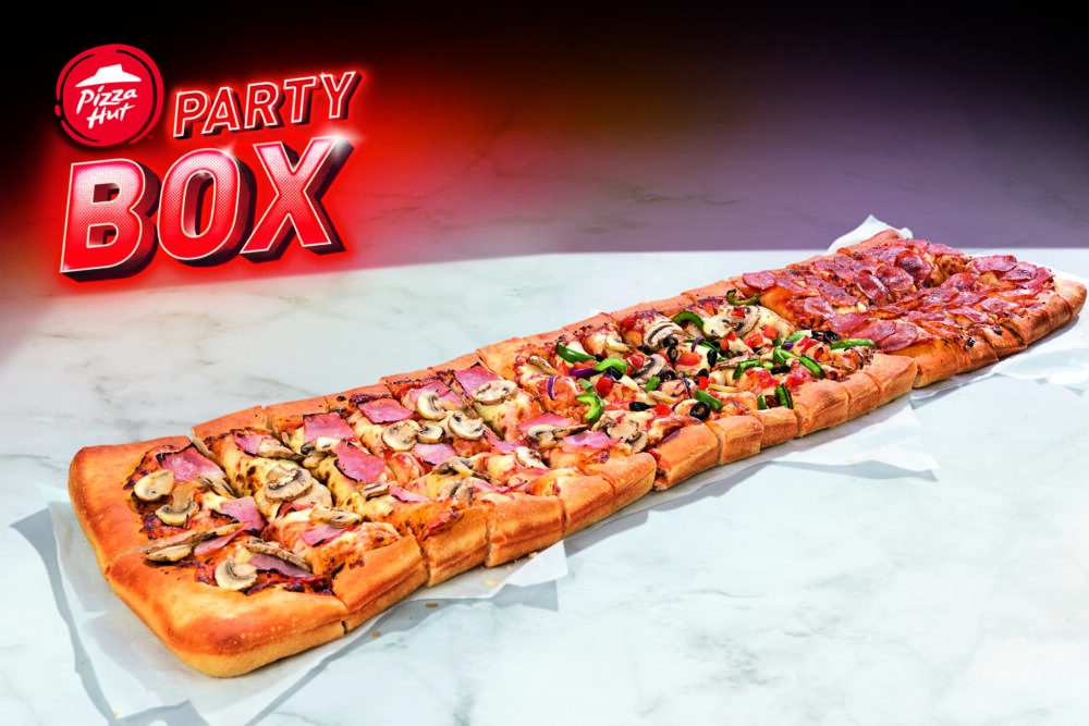Partybox, une pizza rectangulaire de 80cm